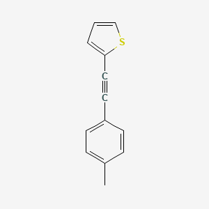 molecular formula C13H10S B3057445 2-[2-(4-methylphenyl)ethynyl]thiophene CAS No. 80746-49-2