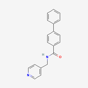 molecular formula C19H16N2O B3057453 4-phenyl-N-(pyridin-4-ylmethyl)benzamide CAS No. 80819-03-0