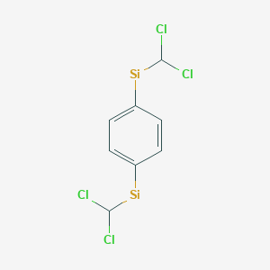 molecular formula C8H6Cl4Si2 B3057609 Silane, 1,4-phenylenebis[dichloromethyl- CAS No. 830-45-5