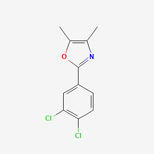 molecular formula C11H9Cl2NO B3057627 Oxazole, 2-(3,4-dichlorophenyl)-4,5-dimethyl- CAS No. 832076-77-4