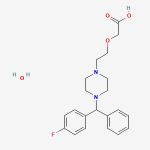 (2-(4-((4-Fluorophenyl)phenylmethyl)-1-piperazinyl)ethoxy)acetic acid hydrate