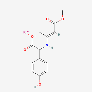 Potassium 2-(4-hydroxyphenyl)-2-((4-methoxy-4-oxobut-2-en-2-yl)amino)acetate