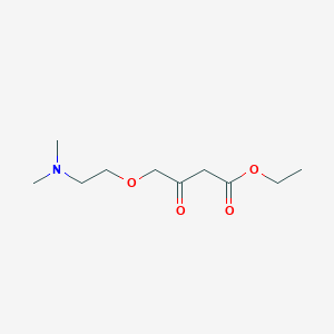molecular formula C10H19NO4 B3057700 Ethyl 4-[2-(dimethylamino)ethoxy]-3-oxobutanoate CAS No. 84157-65-3