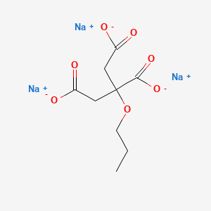 molecular formula C9H14NaO7 B3057712 Trisodium 2-propoxypropane-1,2,3-tricarboxylate CAS No. 84370-85-4