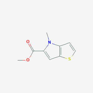 molecular formula C9H9NO2S B3057849 methyl 4-methyl-4H-thieno[3,2-b]pyrrole-5-carboxylate CAS No. 857284-01-6