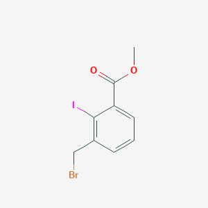 molecular formula C9H8BrIO2 B3057900 Benzoic acid, 3-(bromomethyl)-2-iodo-, methyl ester CAS No. 861840-50-8