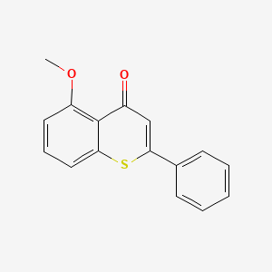 molecular formula C16H12O2S B3057924 5-Methoxy-2-phenyl-4H-thiochromen-4-one CAS No. 86406-07-7
