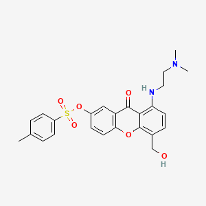 8-((2-(Dimethylamino)ethyl)amino)-5-(hydroxymethyl)-9-oxo-9H-xanthen-2-yl 4-methylbenzenesulfonate