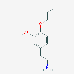 molecular formula C12H19NO2 B3057933 2-(3-Methoxy-4-propoxyphenyl)ethanamine CAS No. 86456-98-6