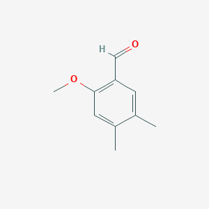 molecular formula C10H12O2 B3057946 Benzaldehyde, 2-methoxy-4,5-dimethyl- CAS No. 86582-31-2