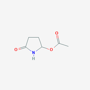 molecular formula C6H9NO3 B3057982 5-Acetoxy-2-pyrrolidinone CAS No. 86976-20-7
