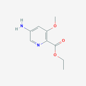 molecular formula C9H12N2O3 B3058014 Ethyl 5-amino-3-methoxypicolinate CAS No. 872355-72-1