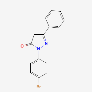 2-(4-Bromophenyl)-5-phenyl-2,4-dihydro-3H-pyrazol-3-one