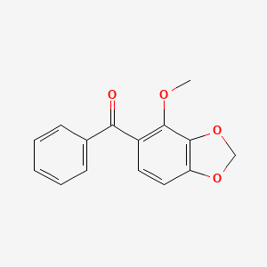 molecular formula C15H12O4 B3058027 (4-Methoxybenzo[d][1,3]dioxol-5-yl)(phenyl)methanone CAS No. 872881-74-8