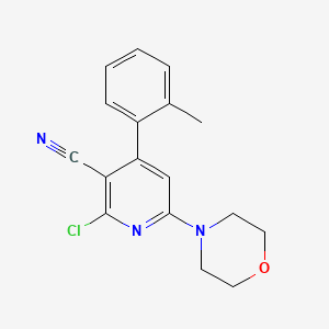 3-Pyridinecarbonitrile, 2-chloro-4-(2-methylphenyl)-6-(4-morpholinyl)-
