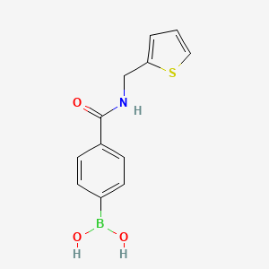 molecular formula C12H12BNO3S B3058047 B-[4-[[(2-thienylmethyl)amino]carbonyl]phenyl]Boronic acid CAS No. 874460-04-5
