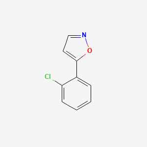 molecular formula C9H6ClNO B3058049 5-(2-chlorophenyl)isoxazole CAS No. 874773-63-4