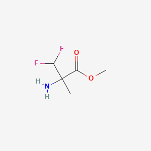 molecular formula C5H9F2NO2 B3058054 Methyl 2-amino-3,3-difluoro-2-methylpropanoate CAS No. 87492-65-7