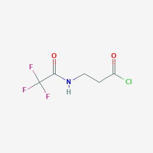 molecular formula C5H5ClF3NO2 B3058079 Propanoyl chloride, 3-[(trifluoroacetyl)amino]- CAS No. 87639-76-7