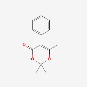 molecular formula C13H14O3 B3058098 2,2,6-trimethyl-5-phenyl-4H-1,3-dioxin-4-one CAS No. 87769-42-4