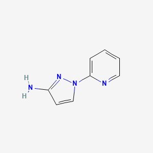 molecular formula C8H8N4 B3058115 1-(pyridin-2-yl)-1H-pyrazol-3-amine CAS No. 87949-16-4