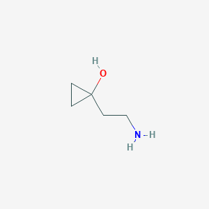 molecular formula C5H11NO B3058116 1-(2-Aminoethyl)cyclopropanol CAS No. 879514-75-7