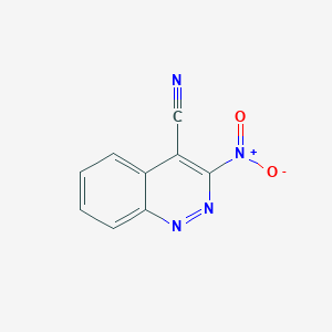 molecular formula C9H4N4O2 B3058117 3-Nitrocinnoline-4-carbonitrile CAS No. 87953-99-9