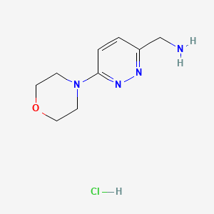 molecular formula C9H15ClN4O B3058121 (6-Morpholinopyridazin-3-yl)methanamine hydrochloride CAS No. 87977-27-3