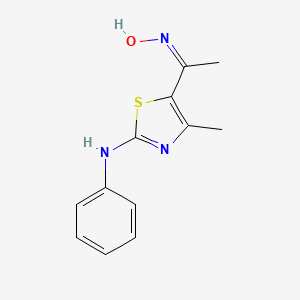 (3-((Hydroxyimino)ethyl)-4-methyl(2,5-thiazolyl))phenylamine