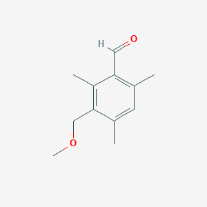 molecular formula C12H16O2 B3058189 3-(Methoxymethyl)-2,4,6-trimethylbenzaldehyde CAS No. 88339-51-9