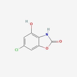 molecular formula C7H4ClNO3 B3058206 6-chloro-4-hydroxy-3H-1,3-benzoxazol-2-one CAS No. 88412-28-6
