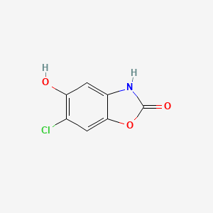 molecular formula C7H4ClNO3 B3058207 6-chloro-5-hydroxy-3H-1,3-benzoxazol-2-one CAS No. 88412-29-7