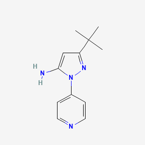 molecular formula C12H16N4 B3058210 3-(tert-Butyl)-1-(pyridin-4-yl)-1H-pyrazol-5-amine CAS No. 884340-12-9