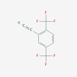molecular formula C10H4F6 B3058211 2-Ethynyl-1,4-bis(trifluoromethyl)benzene CAS No. 88444-78-4