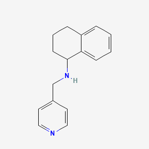 molecular formula C16H18N2 B3058218 N-(pyridin-4-ylmethyl)-1,2,3,4-tetrahydronaphthalen-1-amine CAS No. 884497-50-1