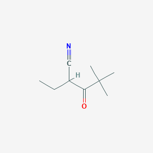 molecular formula C9H15NO B3058225 2-Ethyl-4,4-dimethyl-3-oxopentanenitrile CAS No. 88485-80-7