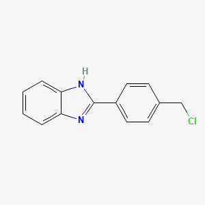molecular formula C14H11ClN2 B3058226 2-[4-(chloromethyl)phenyl]-1H-benzimidazole CAS No. 88489-90-1