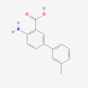 molecular formula C14H13NO2 B3058233 4-Amino-3'-methyl[1,1'-biphenyl]-3-carboxylic acid CAS No. 885268-30-4