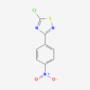 molecular formula C8H4ClN3O2S B3058238 5-Chloro-3-(4-nitrophenyl)-1,2,4-thiadiazole CAS No. 88541-07-5