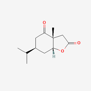 2-(1(R)-Methyl-2-oxo-4(R)-isopropyl-6(R)-hydroxycyclohexyl)acetic acid-gamma-lactone