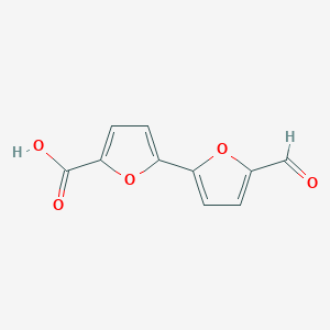 molecular formula C10H6O5 B3058262 5'-Formyl-[2,2'-bifuran]-5-carboxylic acid CAS No. 886508-50-5