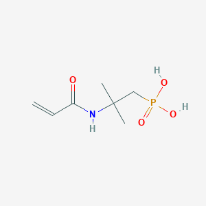 molecular formula C7H14NO4P B3058268 Phosphonic acid, [2-methyl-2-[(1-oxo-2-propenyl)amino]propyl]- CAS No. 88701-03-5