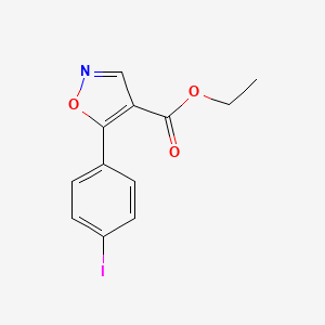 molecular formula C12H9INO3- B3058272 Ethyl 5-(4-iodophenyl)isoxazole-4-carboxylate CAS No. 887407-94-5