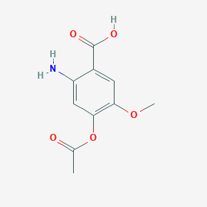 molecular formula C10H11NO5 B3058285 4-Acetoxy-2-amino-5-methoxybenzoic acid CAS No. 887587-22-6