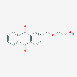 molecular formula C17H14O4 B3058292 2-((2-Hydroxyethoxy)methyl)anthracene-9,10-dione CAS No. 88778-82-9