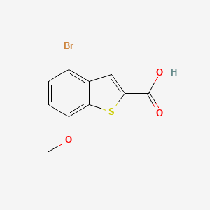 molecular formula C10H7BrO3S B3058296 4-Bromo-7-methoxybenzo[b]thiophene-2-carboxylic acid CAS No. 88791-16-6