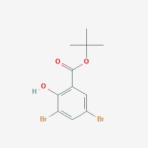 molecular formula C11H12Br2O3 B3058298 tert-Butyl 3,5-dibromo-2-hydroxybenzoate CAS No. 88797-22-2