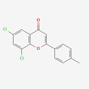 4H-1-Benzopyran-4-one, 6,8-dichloro-2-(4-methylphenyl)-