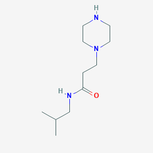 N-(2-methylpropyl)-3-(piperazin-1-yl)propanamide