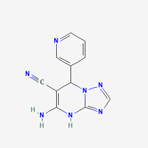 [1,2,4]Triazolo[1,5-a]pyrimidine-6-carbonitrile, 5-amino-4,7-dihydro-7-(3-pyridinyl)-